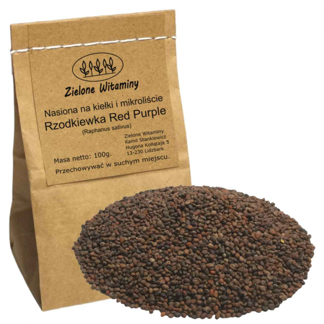 Rzodkiewka Red Purple 100g - Nasiona na kiełki i mikroliście